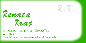 renata kraj business card